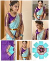 KP 4015 Soft Lichi Silk Cloth With Jacquard Work Saree Wholesale Market In Surat With Price